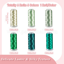 6 рулон велюровых ниток для вязания крючком 6 цветов&nbsp;AJEW-TA0002-76