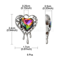 Стеклянные подвески из сплава с покрытием стойки&nbsp;FIND-YW0001-86B