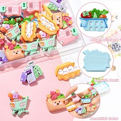 24шт 6 стиля супермаркет тематика непрозрачная смола декоден кабошоны наборы&nbsp;RESI-YW0004-06