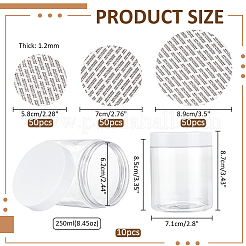 10 шт. колонна прозрачных пластиковых контейнеров для шариков из ПЭТ&nbsp;DIY-NB0010-53