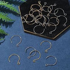 24 шт. 2-цветное ионное покрытие (IP) из нержавеющей стали 304 крючки для сережек&nbsp;STAS-FS0001-65