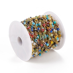 Круглые цепочки из бисера ручной работы сглаза лэмпворк&nbsp;CHC-G009-A-G04