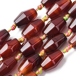 Натуральный красный агат бисер нитей&nbsp;G-P605-K01-01B