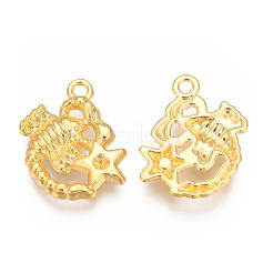 Позолоченный сплав подвеска настройки горный хрусталь&nbsp;PALLOY-WH0067-15G-08