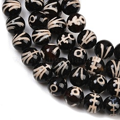 Тибетского стиля DZI бисер нитей&nbsp;G-G328-A07-8mm