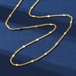 Латунные цепочки панцирного плетения ожерелья для женщин&nbsp;NJEW-D302-09G