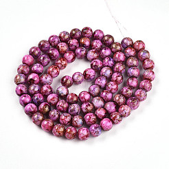 Выпечка окрашенные стеклянные бусины пряди&nbsp;DGLA-N003-10mm-B03