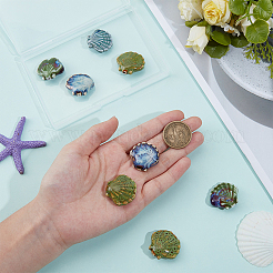 12шт 4 цвета фарфоровые бусины ручной работы&nbsp;PORC-PA0001-22