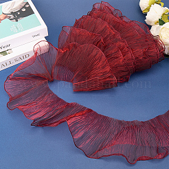 10 ярд прозрачного полиэстерового кружева с плиссировкой&nbsp;OCOR-GF0004-74H