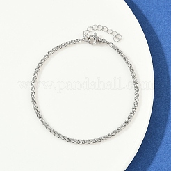 Браслеты-цепочки из нержавеющей стали 304 для унисекс&nbsp;BJEW-K282-01B-P