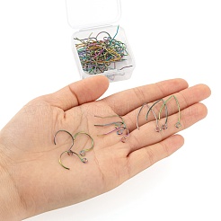 60 шт. 3 стиля ионного покрытия (IP) 304 нержавеющая сталь крючки для сережек&nbsp;STAS-LS0001-57MC
