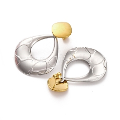 Серьги-гвоздики из нержавеющей стали 304&nbsp;EJEW-K296-02GP-06