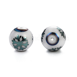 Рождественские непрозрачные стеклянные бусины&nbsp;LS-EGLA-R113-01E