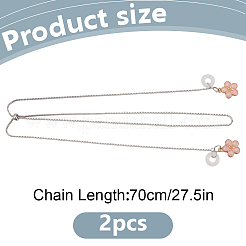 2 шт. Цепочка для наушников из нержавеющей стали 304&nbsp;HJEW-DR00195