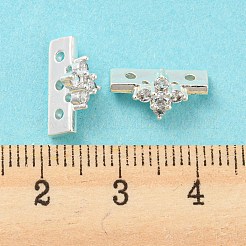 Покрытие стойки латунь микропаве прозрачные многожильные звенья из кубического циркония&nbsp;KK-F864-05S