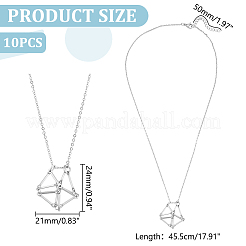 10 шт. 201 нержавеющая сталь макраме мешочек пустой держатель камней для изготовления подвесок ожерелий&nbsp;MAK-UN0001-52