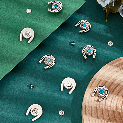 12 комплект заклепок-монет из цинкового сплава и смолы&nbsp;FIND-CP0003-39A