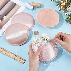 Атласная ткань с полиэстером плоская круглая шляпа-фасинатор основа для шляпного дела&nbsp;FIND-WH0173-320B