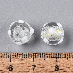 Нити из фольгированных бусин лэмпворк ручной работы&nbsp;FOIL-T008-02A