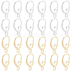 40 шт. 2 цвета латунные крючки для серег&nbsp;KK-BBC0022-96