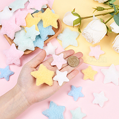 50 шт. 10-х цветные односторонние кабошоны из шерстяного волокна&nbsp;FIND-SC0020-32