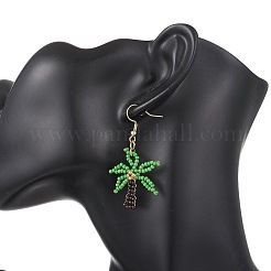 Стекло бисер болтающиеся серьги&nbsp;EJEW-MZ00693