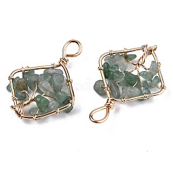 Естественный зеленый авантюрин подвески&nbsp;G-T131-96