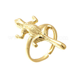 Регулируемые латунные кольца для пальцев для женщин&nbsp;RJEW-B114-02G