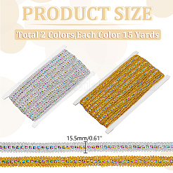 2 карточка 2 цвета блестящие полиэстеровые ленты&nbsp;OCOR-WR0001-32