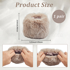 1 пара женских бархатных перчаток с нарукавниками&nbsp;AJEW-CY0002-21B