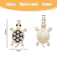 20 шт. подвеска из цинкового сплава со стразами 2 цветов&nbsp;RB-HY0001-03