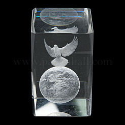 3d стеклянная фигурка животного с лазерной гравировкой&nbsp;DJEW-R013-01A