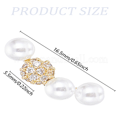 1 пара серег-гвоздиков со стразами из латуни&nbsp;EJEW-LP0007-042