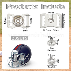 Железные регулировочные пряжки для ремня лямки&nbsp;LS-FIND-WH0418-36P