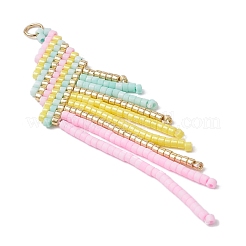 Подвески-кисточки из стеклянного бисера&nbsp;PALLOY-MZ00659-02