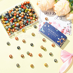 180шт 12 цвета фарфоровые бусины ручной работы&nbsp;PORC-SC0001-21B