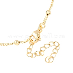 Женские ожерелья из латунной цепочки с круглыми шариками 3 мм&nbsp;NJEW-K271-09G