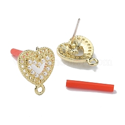 Серьги-гвоздики из сплава с кристаллами и стразами&nbsp;EJEW-WH0009-07LG