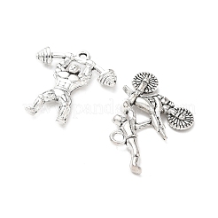 40 шт. 10 подвески из сплава в тибетском стиле для спорта&nbsp;TIBEP-FP0001-11