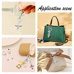 Брелок из стекла и жемчуга&nbsp;KEYC-PH0001-64