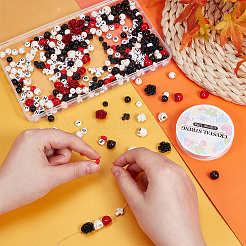 Наборы для самостоятельного изготовления растягивающихся браслетов на тему хэллоуина&nbsp;DIY-UN0007-78