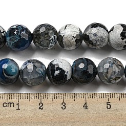 Граненые бусины из натурального огненного агата с треском&nbsp;G-F447-12mm-N09