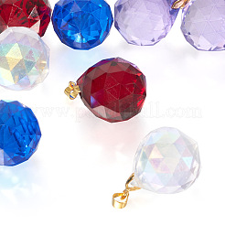 8 шт. подвески из прозрачного стекла K4 9 цветов&nbsp;FIND-TA0003-17