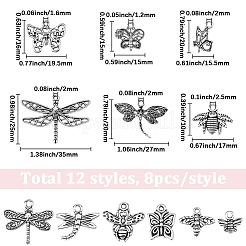 96шт 12 стиля подвески из сплава в тибетском стиле&nbsp;TIBE-SC0002-52