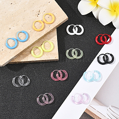 72 шт. 12-х цветные серьги-кольца из смолы&nbsp;EJEW-SC0001-88