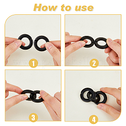 5 стиль окрашенных распылением ccb пластиковых и акриловых соединительных колец&nbsp;OACR-FH0001-039