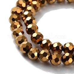 Граненые (32 грань) гальванические стеклянные бусины&nbsp;X-EGLA-R042-6mm-03