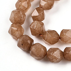 Окрашенные природные белый нефрит бисер пряди&nbsp;G-T139-8mm-46Q