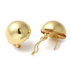 Полукруглые серьги-гвоздики из латуни для женщин&nbsp;EJEW-D068-02G