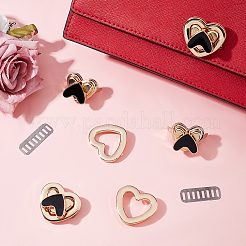 Гальванический сплав и эмалированная сумка с поворотными застежками&nbsp;LS-FIND-WH0003-49